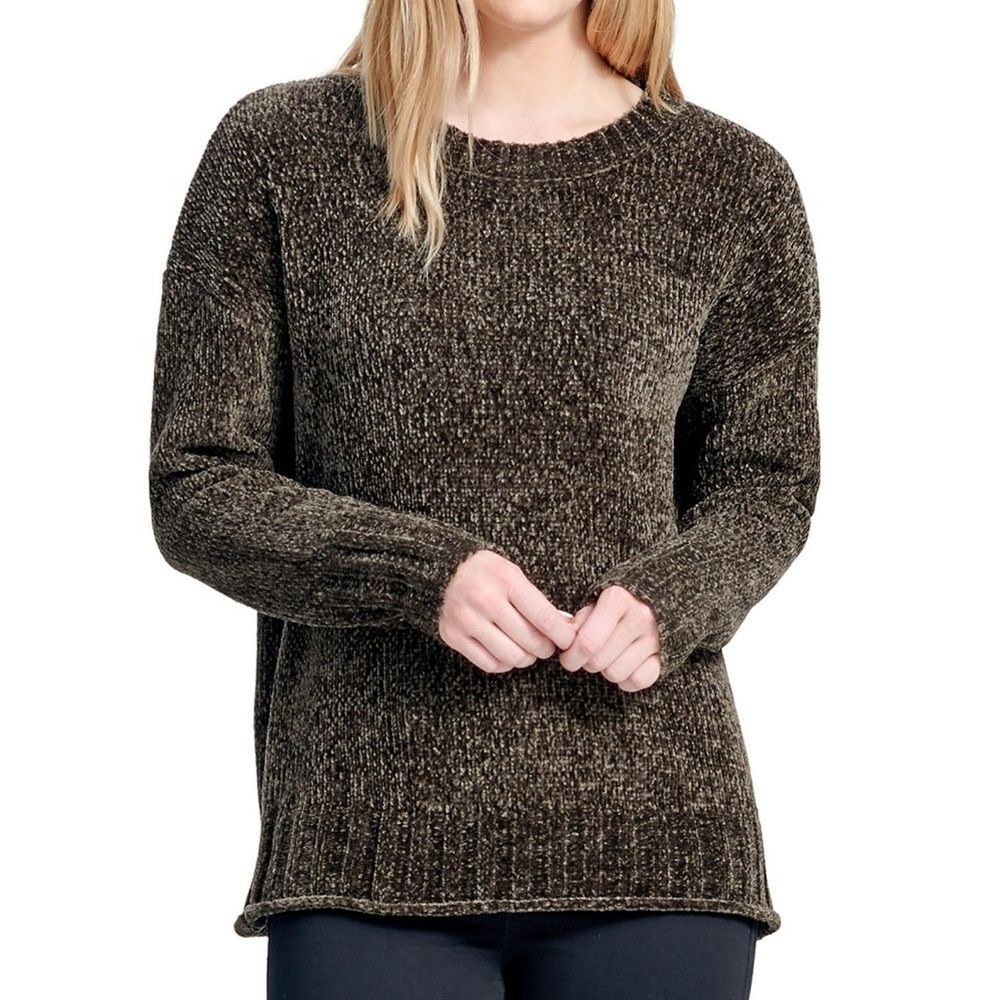 MONDAY SALE SEVEN7 Chunky Chenille Crew Neck Olive Green